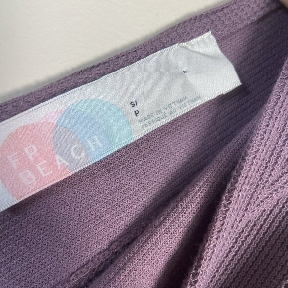 Free People Free-est Avenue Women's Ribbed Knit Jumpsuit Size S Purple One Piece - Picture 7 of 14